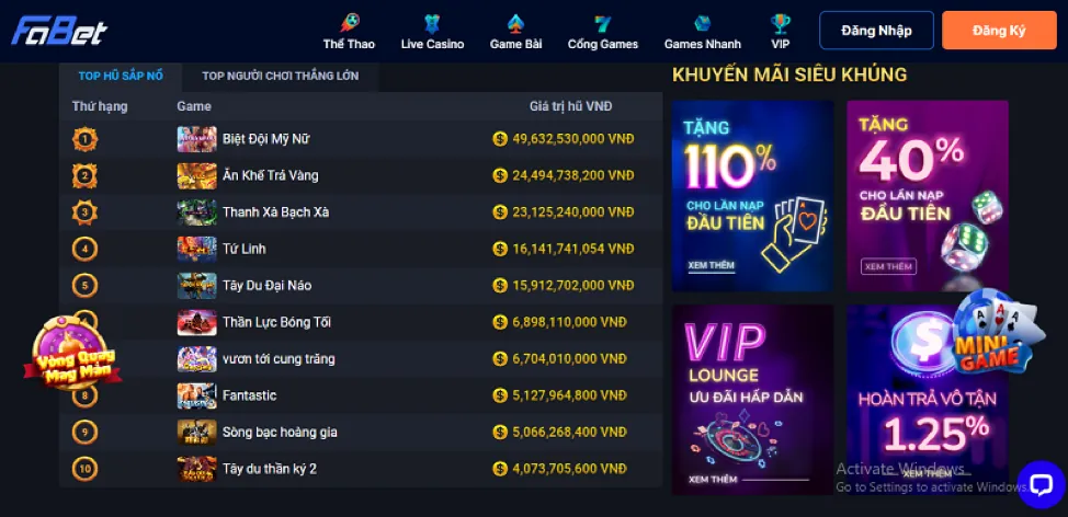 Lợi ích khi chơi nổ hũ tại BetVIP